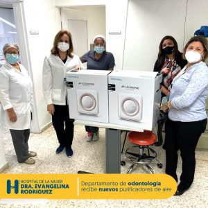 Read more about the article Departamento de odontología Hospital Dra. Evangelina Rodríguez, recibe nuevos purificadores de aire